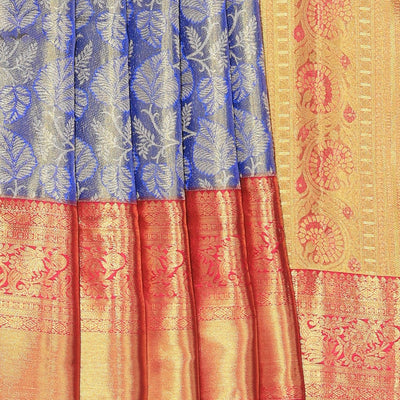 Kanchipattu Brocade Blue Saree