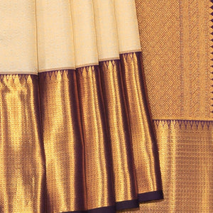 Kanchipattu Brocade Cream Saree