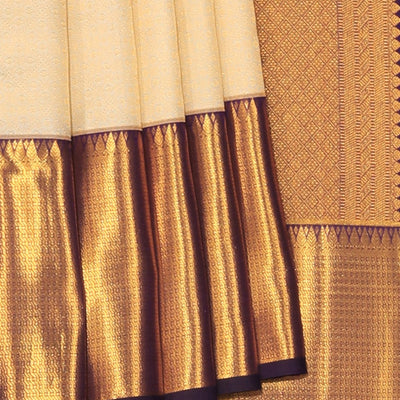 Kanchipattu Brocade Cream Saree