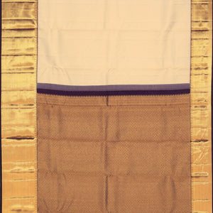 Kanchipattu Brocade Cream Saree