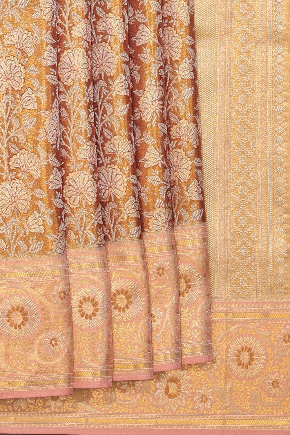 Kanchipattu Brocade Gold Saree