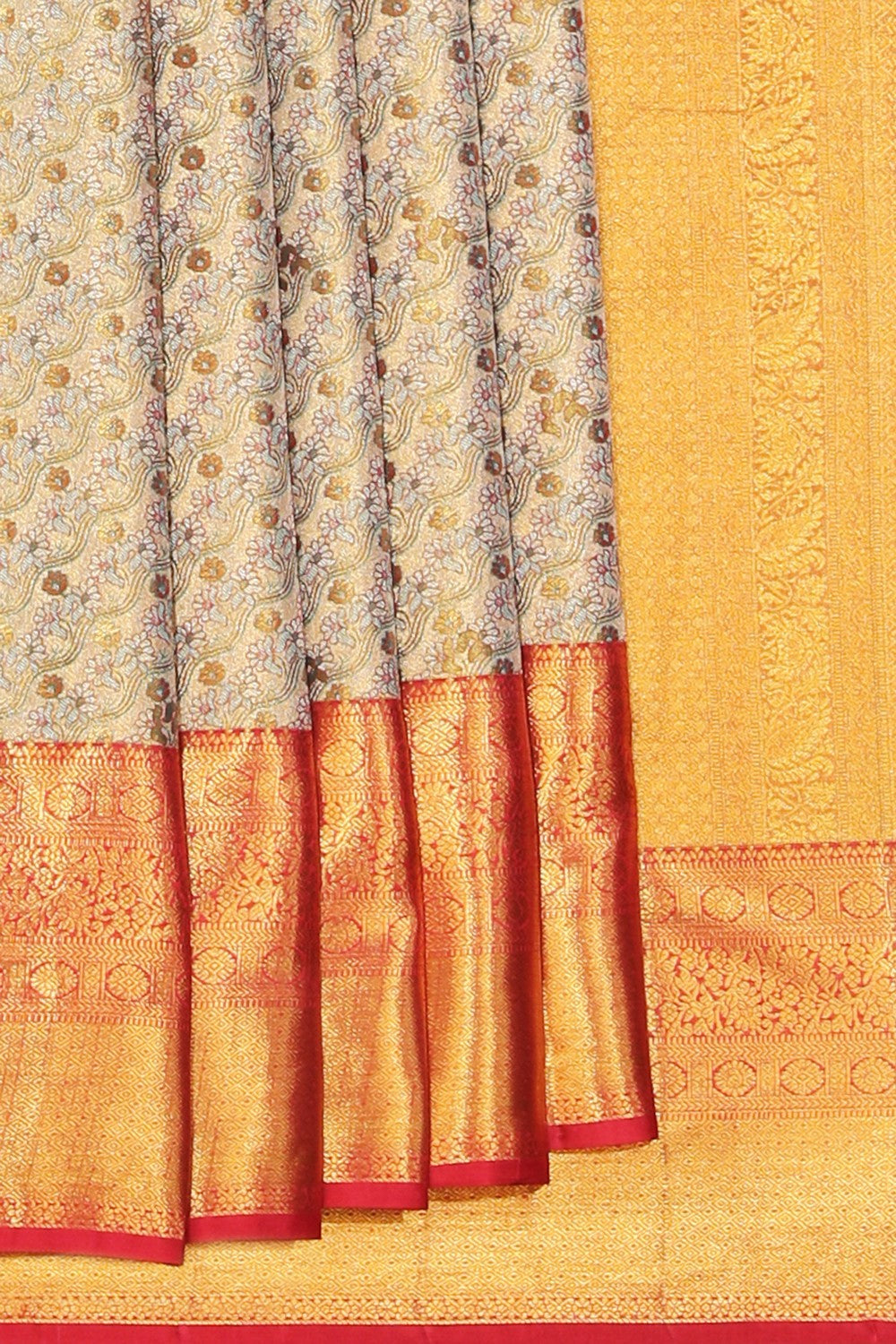 Kanchipattu Brocade Gold Saree