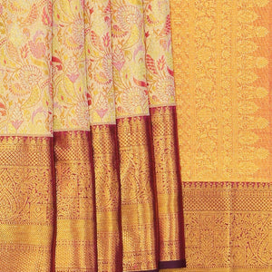 Kanchipattu Brocade Gold Saree