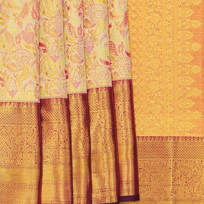 Kanchipattu Brocade Gold Saree