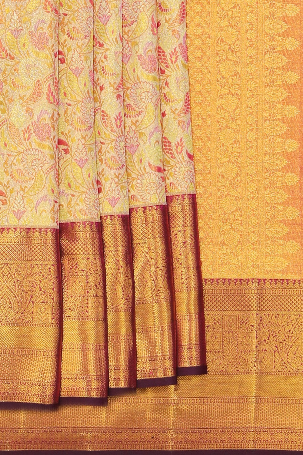 Kanchipattu Brocade Gold Saree