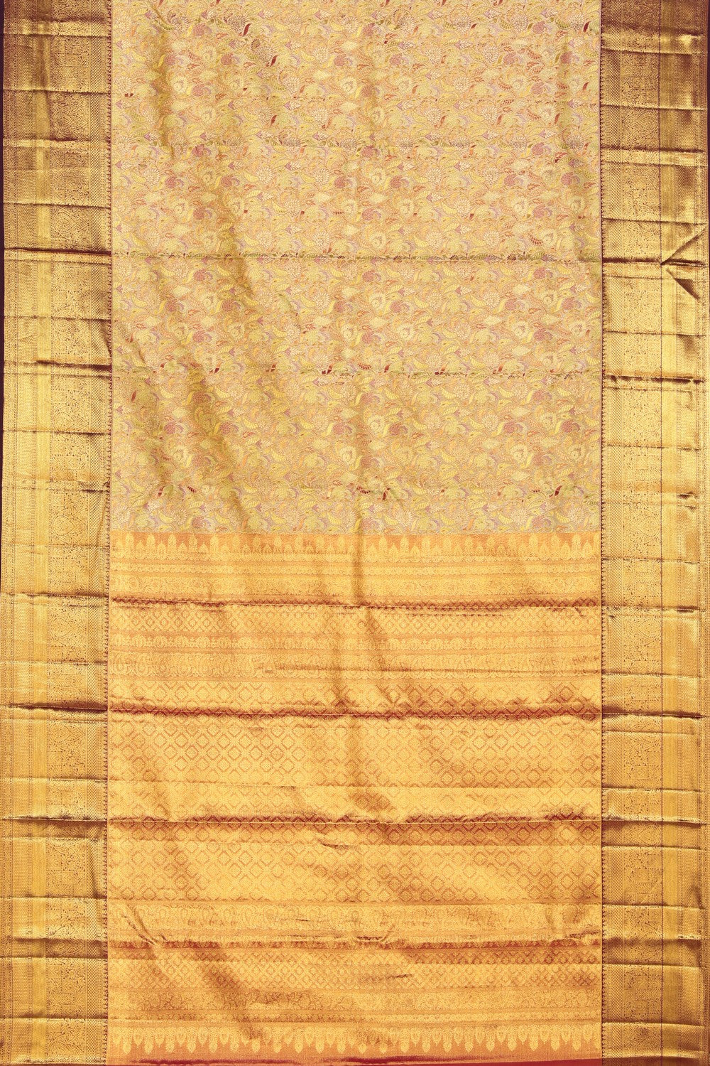 Kanchipattu Brocade Gold Saree