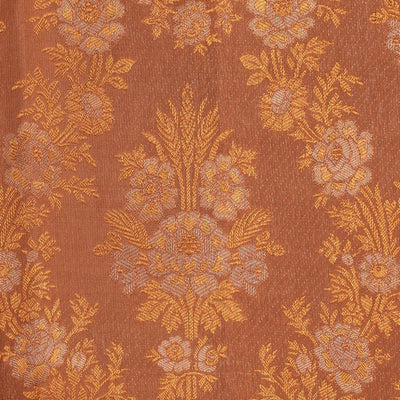 Kanchipattu Brocade Brown Saree