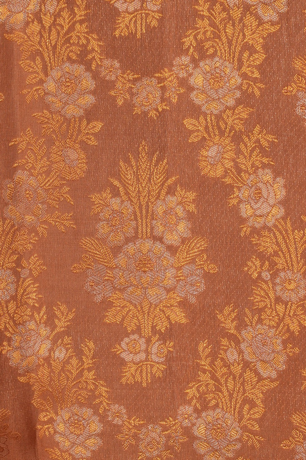 Kanchipattu Brocade Brown Saree