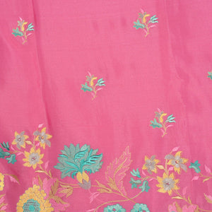 Crepe Saree With Embroidery Work