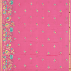 Crepe Saree With Embroidery Work