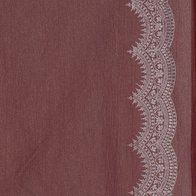 Crushed Organza Tissue Embroidery Saree