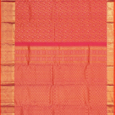 Kanchipattu Brocade Fuchsia Pink Saree