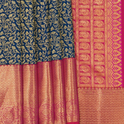 Kanchipattu Brocade Blue Saree
