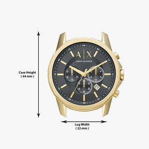 Armani Exchange Chronograph Black Dial Women 44mm