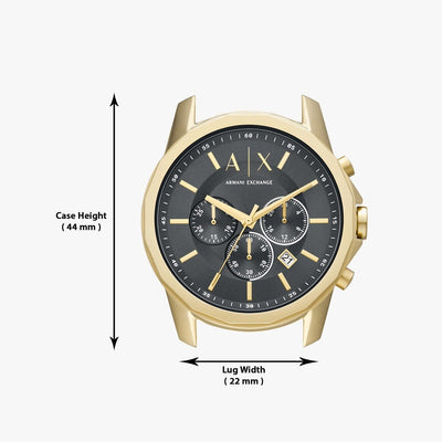 Armani Exchange Chronograph Black Dial Women 44mm