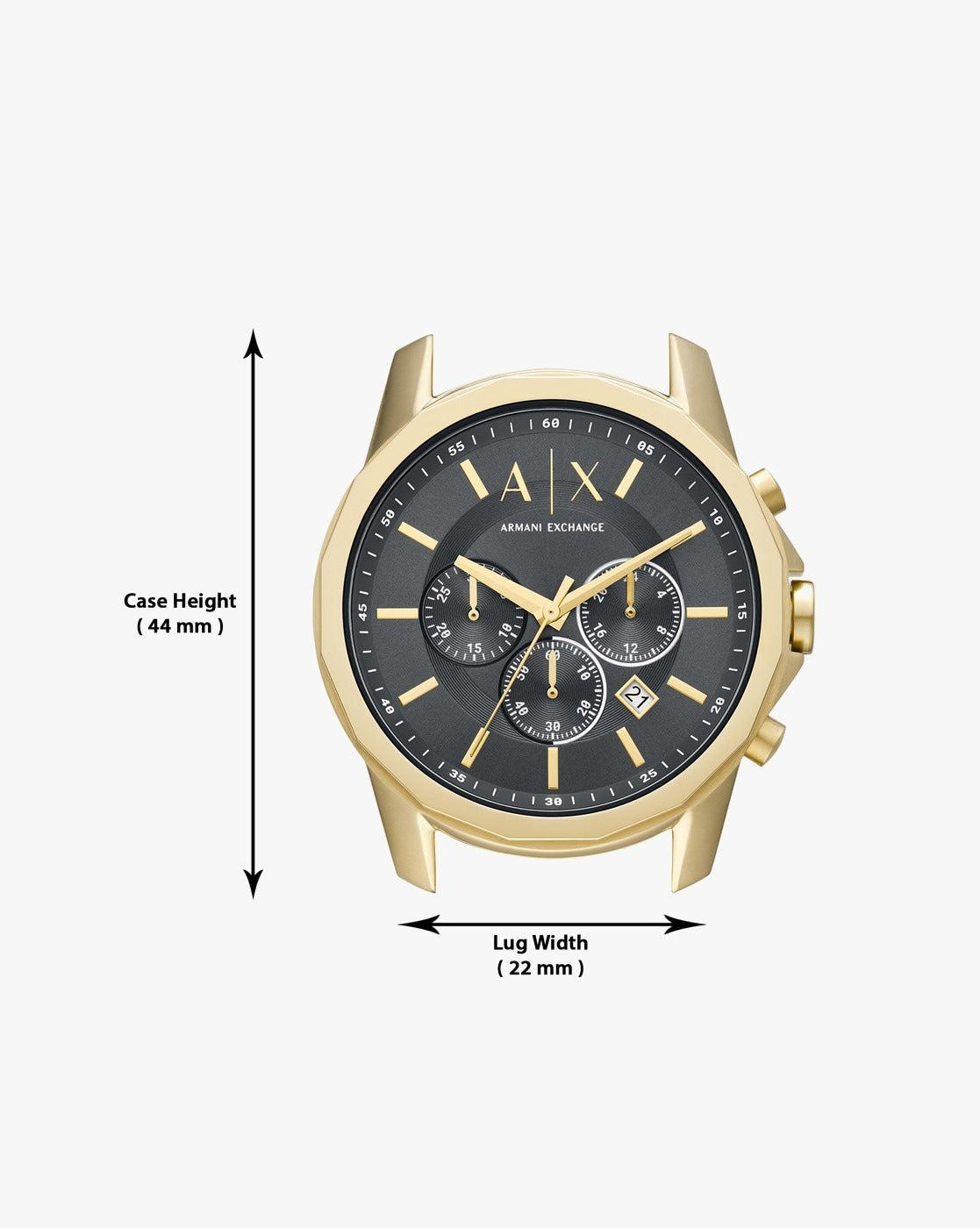 Armani Exchange Chronograph Black Dial Women 44mm