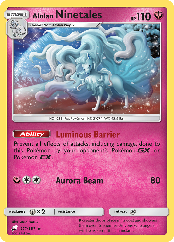 Alolan Ninetales - 111/181 - Rare Holo