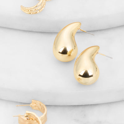 Metallic Earrings Set of 3