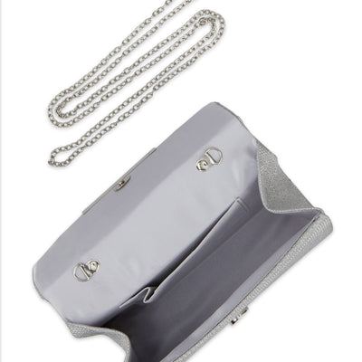 Lurex Metal Handle Square Clutch