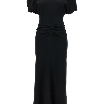 Victoria Beckham Gathered Waist Midi Dress