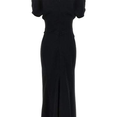 Victoria Beckham Gathered Waist Midi Dress