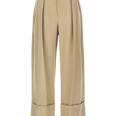 Victoria Beckham Maxi Turn-up Pants