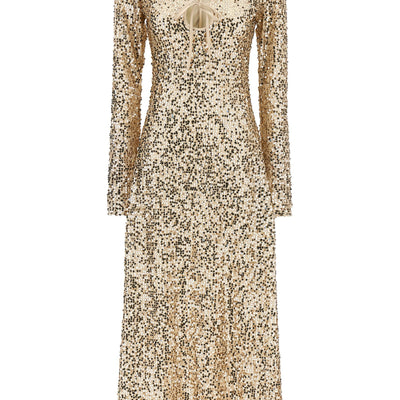 Rotate Birger Christensen Net Sequins Midi Dress