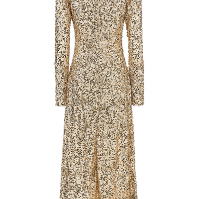 Rotate Birger Christensen Net Sequins Midi Dress
