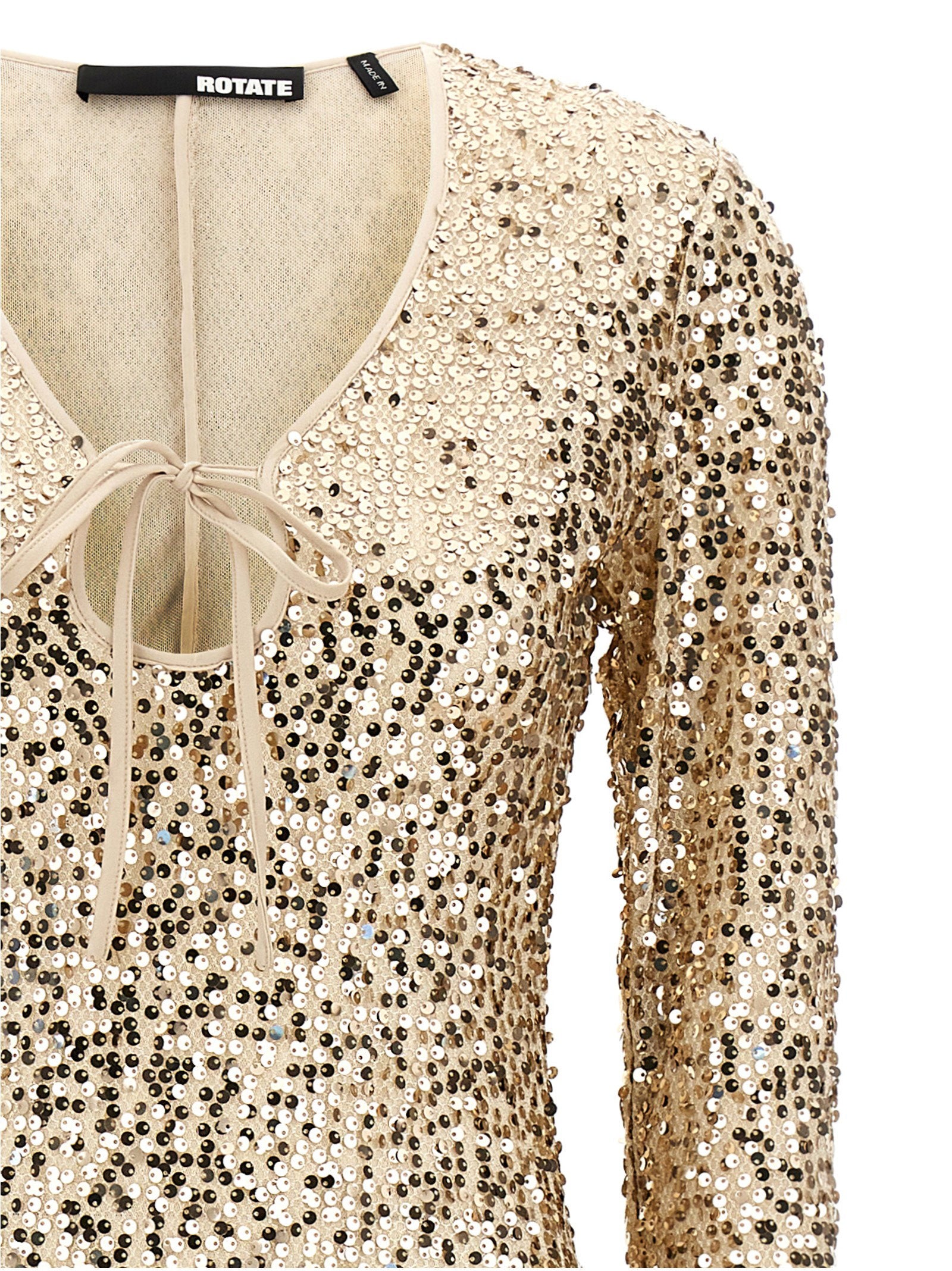 Rotate Birger Christensen Net Sequins Midi Dress