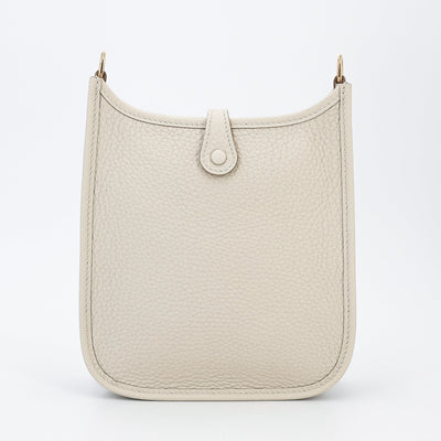 HERMÈS Mini Evelyne 16 Amazone Beton Clemence Gold hardware