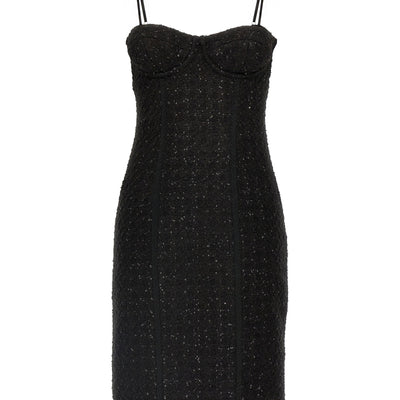 Rotate Birger Christensen Bouclé Midi Dress
