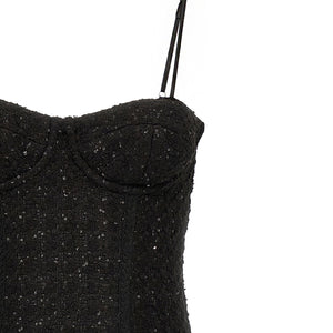 Rotate Birger Christensen Bouclé Midi Dress