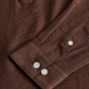 Brown Textured Slim Fit Kurta