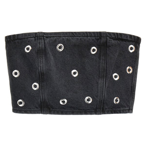 Rotate Birger Christensen Studded Denim Top