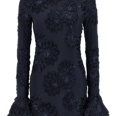 Rotate Birger Christensen 3d Mesh Mini Dress