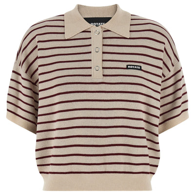Rotate Birger Christensen Slinky Knit Polo Shirt