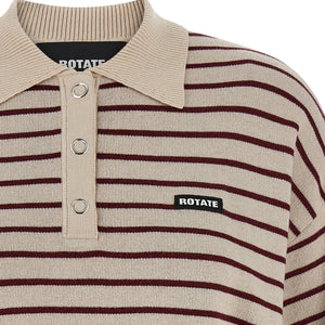 Rotate Birger Christensen Slinky Knit Polo Shirt