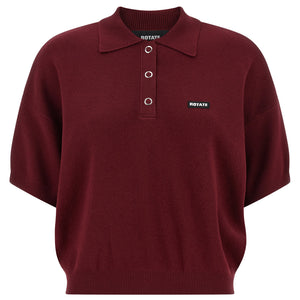 Rotate Birger Christensen Slinky Knit Polo Shirt