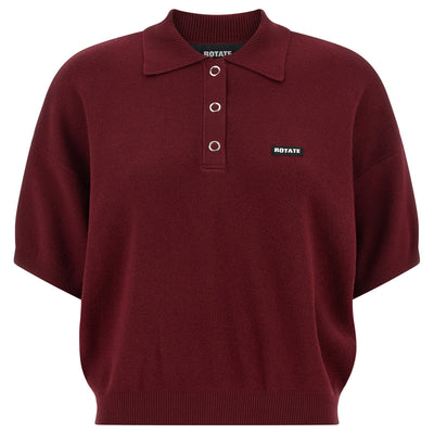 Rotate Birger Christensen Slinky Knit Polo Shirt