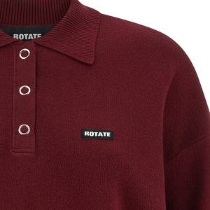 Rotate Birger Christensen Slinky Knit Polo Shirt