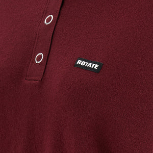 Rotate Birger Christensen Slinky Knit Polo Shirt