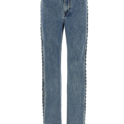 Rotate Birger Christensen Laced Straight Leg Jeans