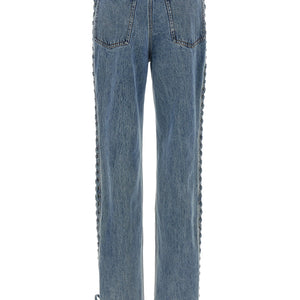 Rotate Birger Christensen Laced Straight Leg Jeans