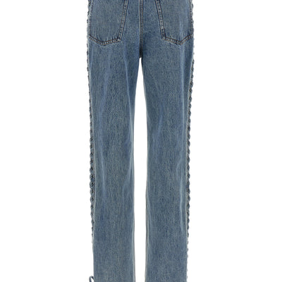 Rotate Birger Christensen Laced Straight Leg Jeans