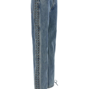 Rotate Birger Christensen Laced Straight Leg Jeans