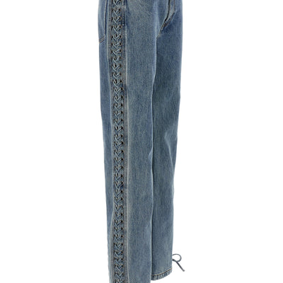 Rotate Birger Christensen Laced Straight Leg Jeans
