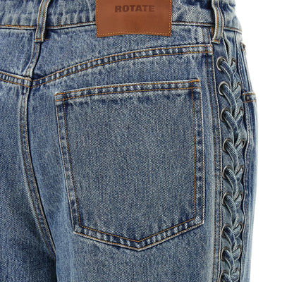Rotate Birger Christensen Laced Straight Leg Jeans