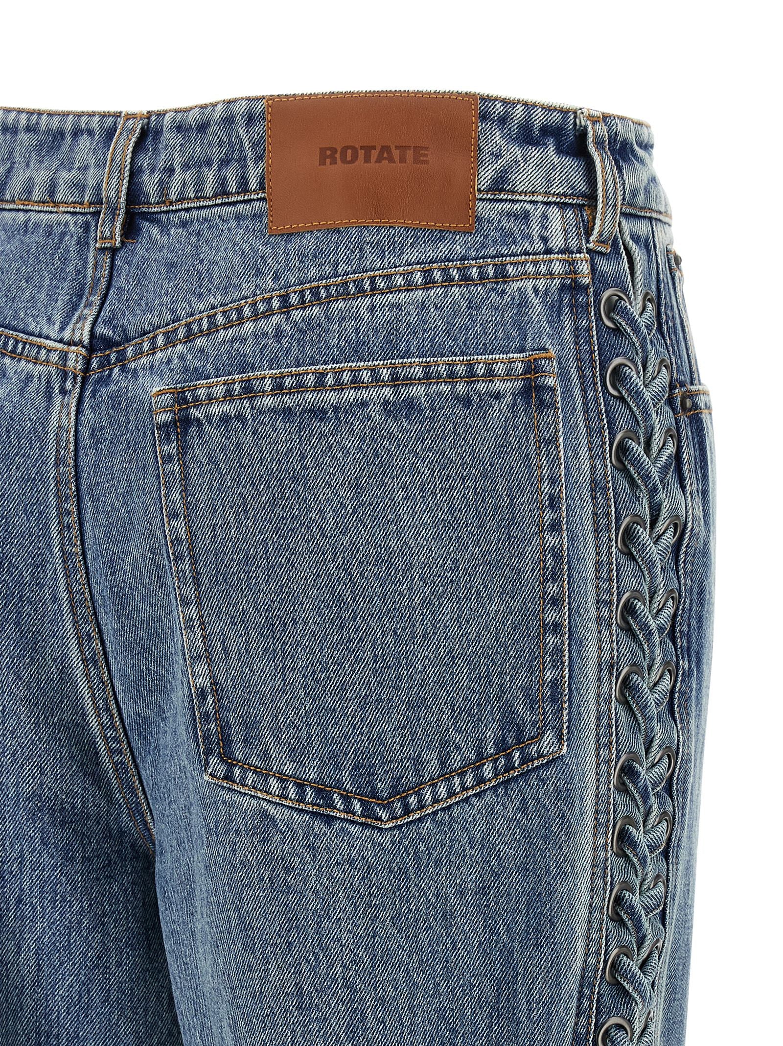Rotate Birger Christensen Laced Straight Leg Jeans