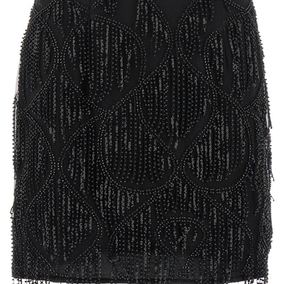 Rotate Birger Christensen Beaded Fringed Skirt