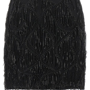 Rotate Birger Christensen Beaded Fringed Skirt